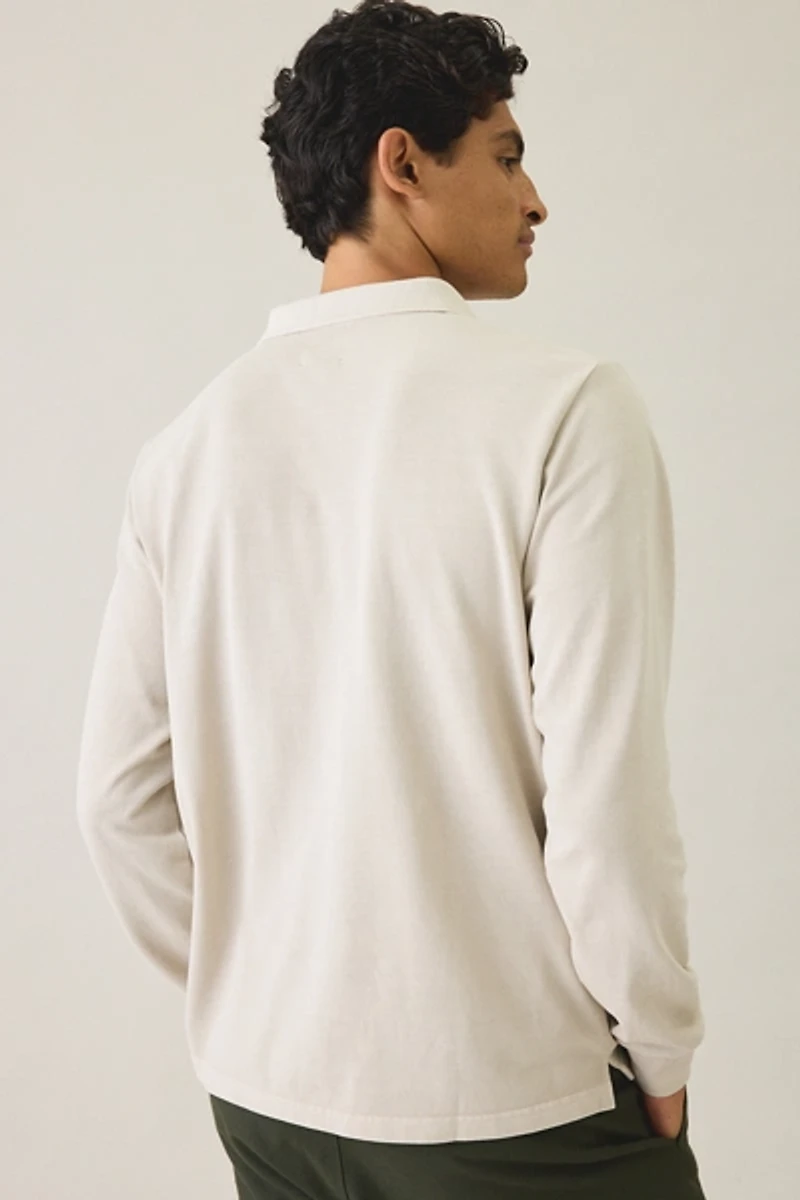Standard Cloth Pique Cotton Long Sleeve Polo Tee