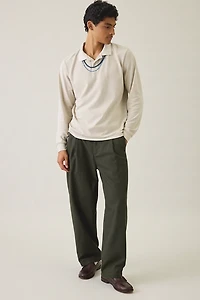 Standard Cloth Pique Cotton Long Sleeve Polo Tee