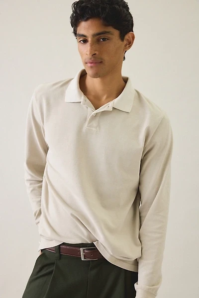 Standard Cloth Pique Cotton Long Sleeve Polo Tee
