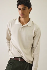 Standard Cloth Pique Cotton Long Sleeve Polo Tee