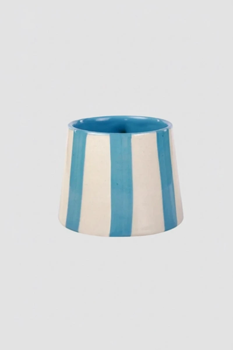 Casa Amarosa Ceramic Striped Coffee Mug Set