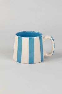 Casa Amarosa Ceramic Striped Coffee Mug Set