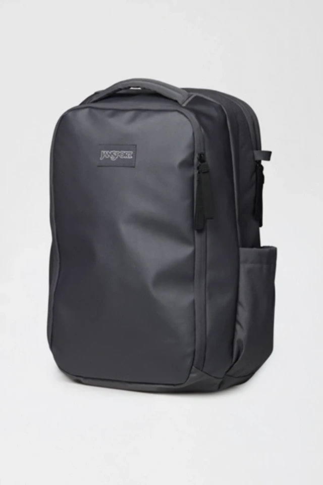 3 zipper compartment vegan leather backpack THREE BOX Vegan Leather Backpack