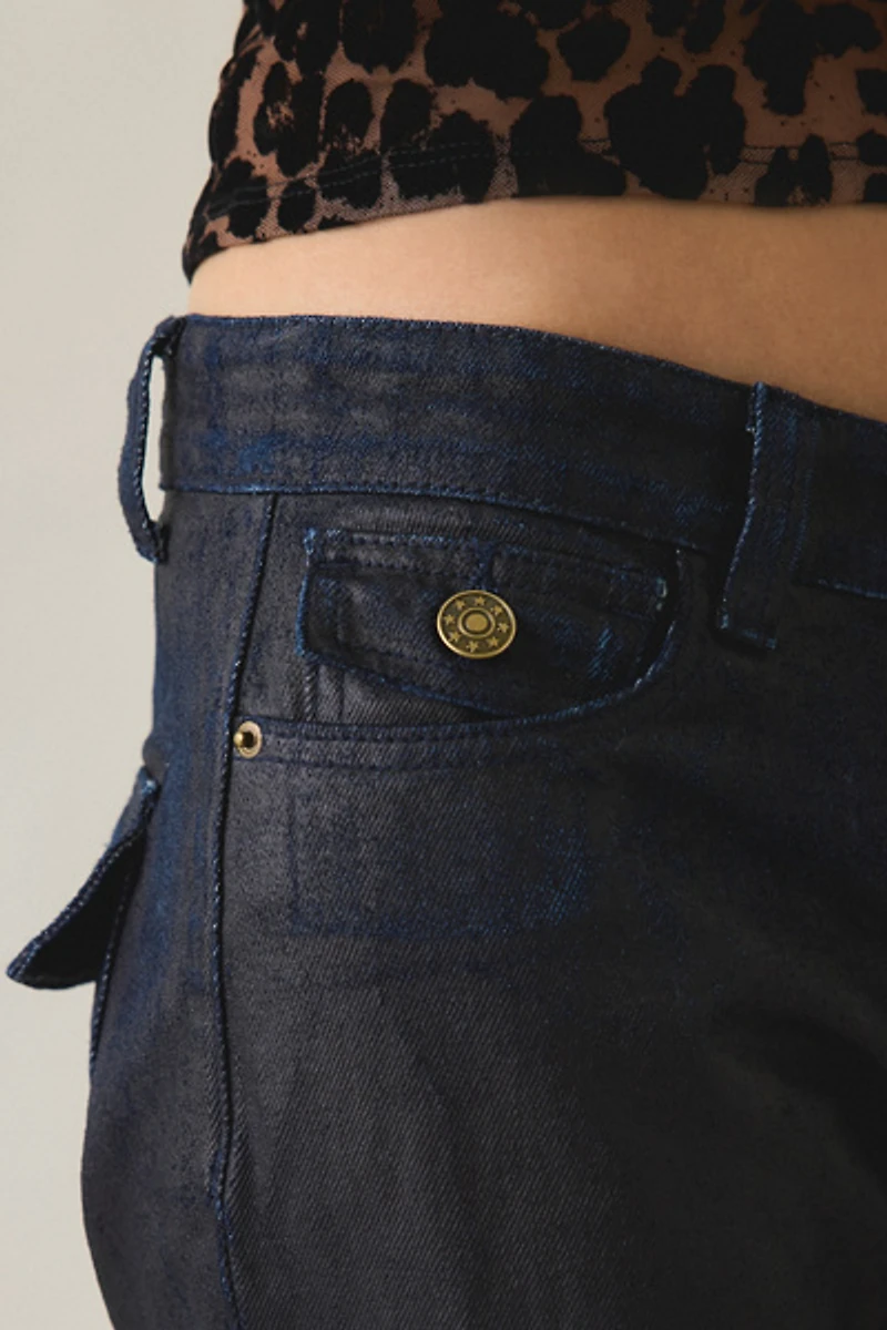 Lioness Mary-Kate Slim Low-Rise Bootcut Jeans