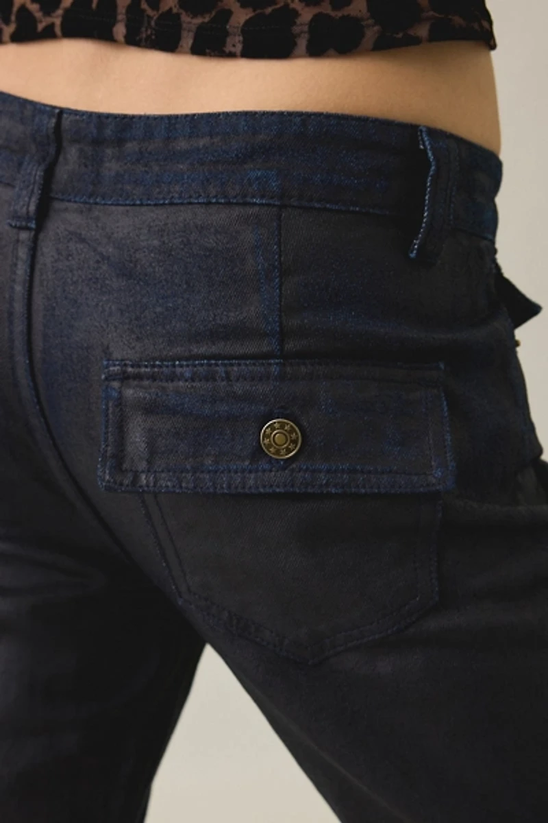 Lioness Mary-Kate Slim Low-Rise Bootcut Jeans