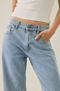 Lioness Totti Lace-Up Low-Rise Straight Leg Jeans