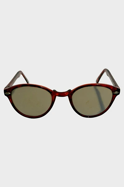 Vintage 1970’s Panto / Keyhole Tortoise Shell Acetate Smoke Lense Sunglasses