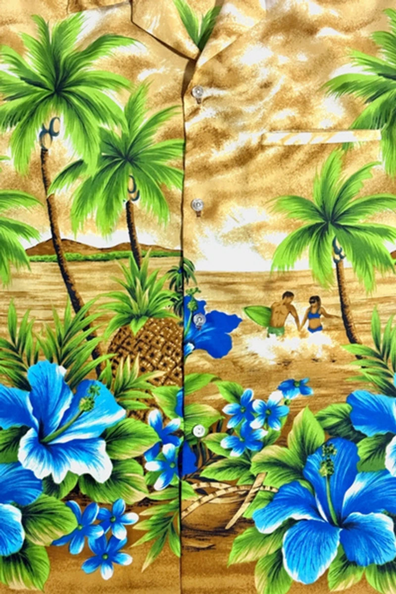 Vintage 1960's Sears Tropical Camp Collar Shirt