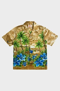 Vintage 1960's Sears Tropical Camp Collar Shirt