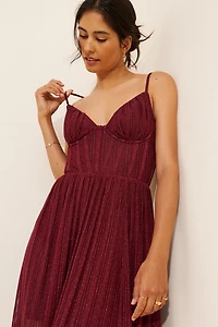 Dress Forum Metallic Corset Maxi