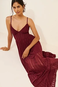 Dress Forum Metallic Corset Maxi