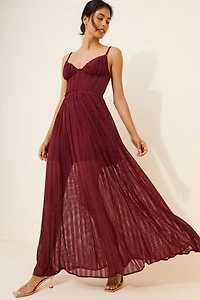 Dress Forum Metallic Corset Maxi