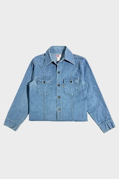 Vintage 1970’s Levi’s Orange Tab Cropped Western Denim Trucker Jacket