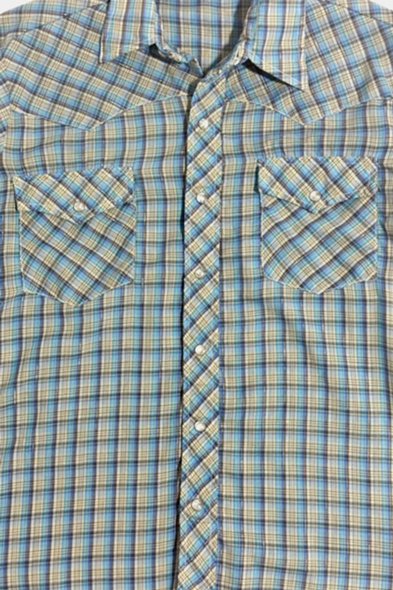 Vintage 1960’s Mr. Jan Plaid Western Pearl Snap Shirt