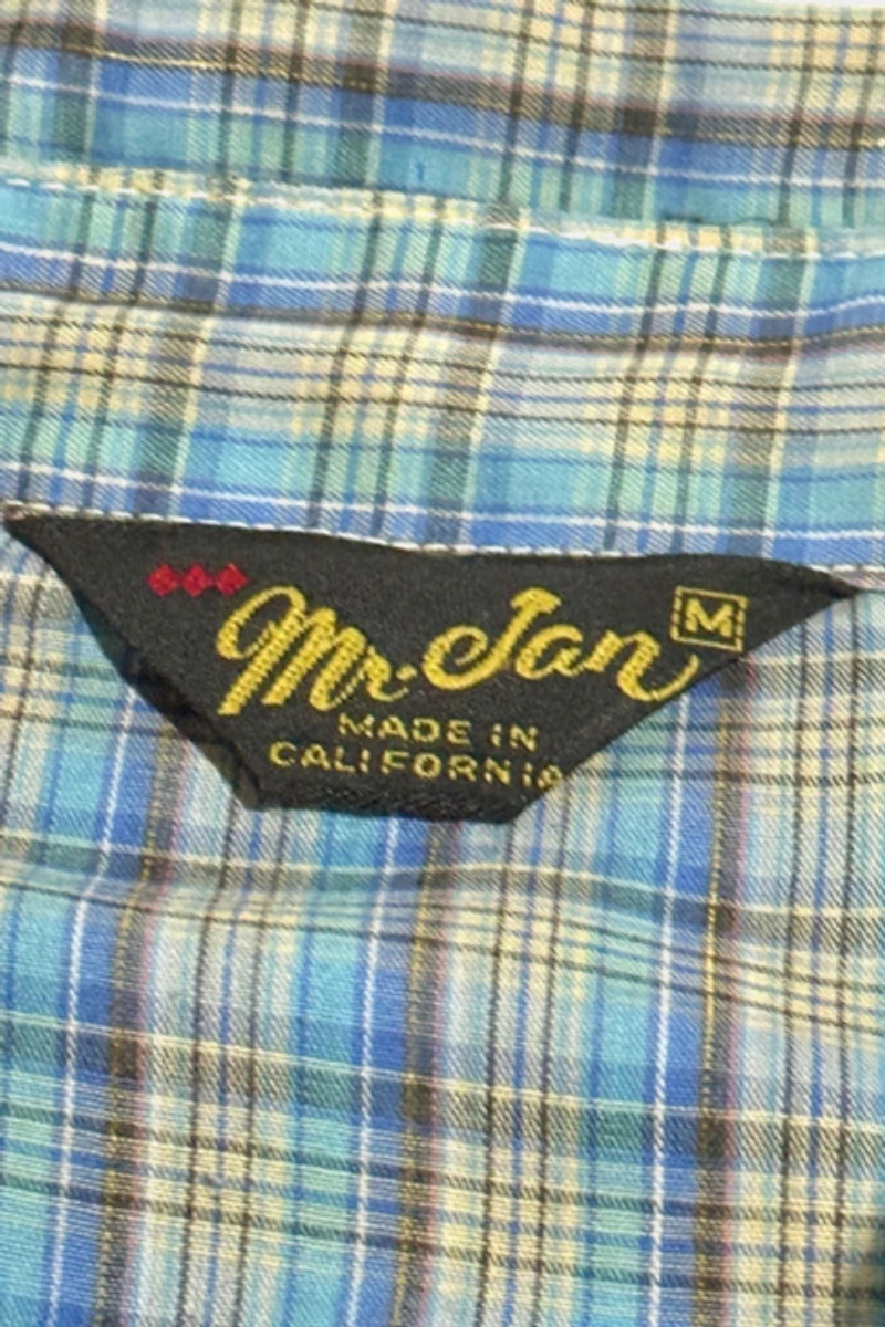 Vintage 1960’s Mr. Jan Plaid Western Pearl Snap Shirt