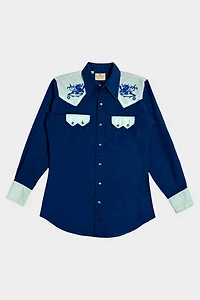Vintage 1960’s Dee Cee Embroidered Western Pearl Snap Shirt