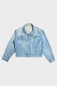 Vintage 1950's Ranchcraft Cropped Selvedge Western Denim Trucker Jacket