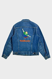 Vintage 1970’s Levi’s X Skateboarder Magazine Hand Embroidered Denim Trucker Jacket