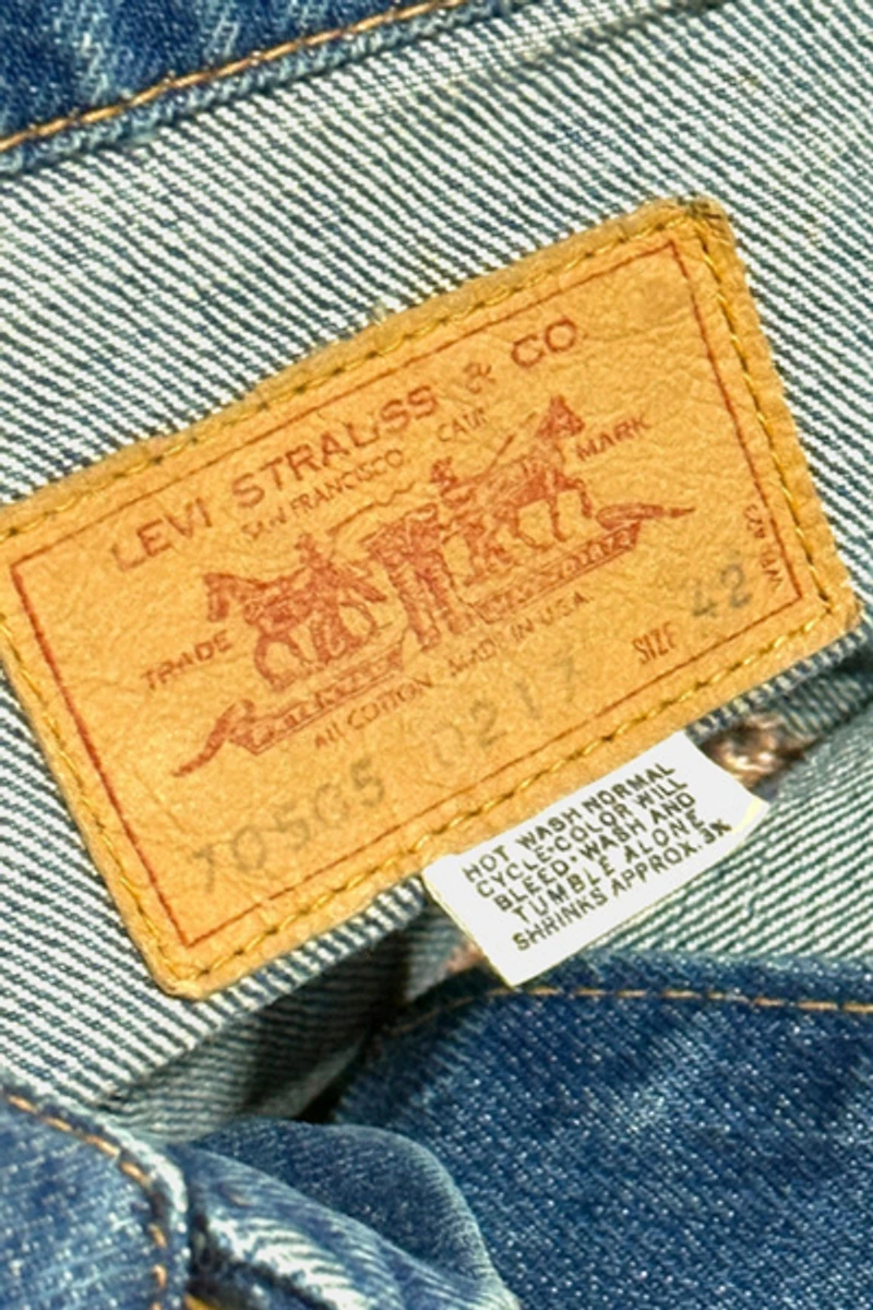 Vintage 1970’s Levi’s X Skateboarder Magazine Hand Embroidered Denim Trucker Jacket