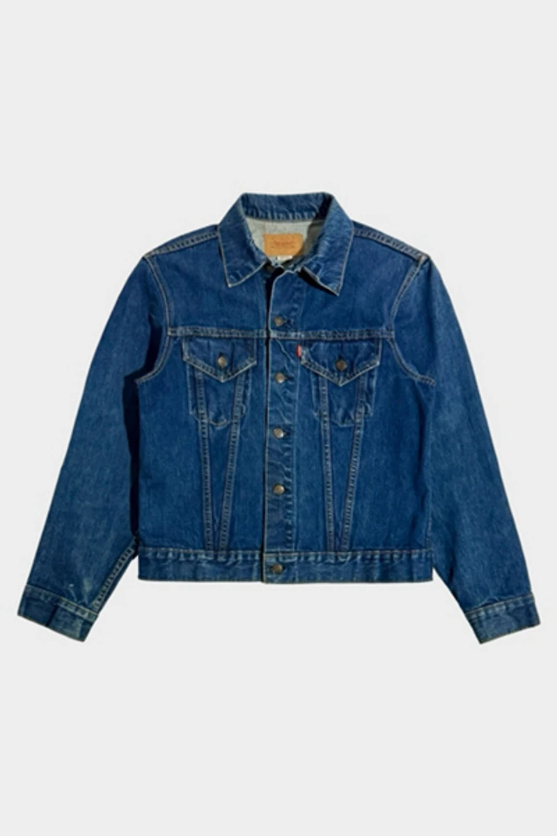 Vintage 1970’s Levi’s X Skateboarder Magazine Hand Embroidered Denim Trucker Jacket