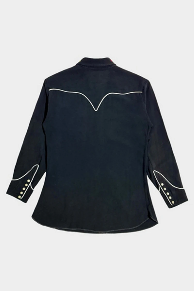 Vintage 1950's H Bar C Chainstitched Western Pearl Snap Shirt