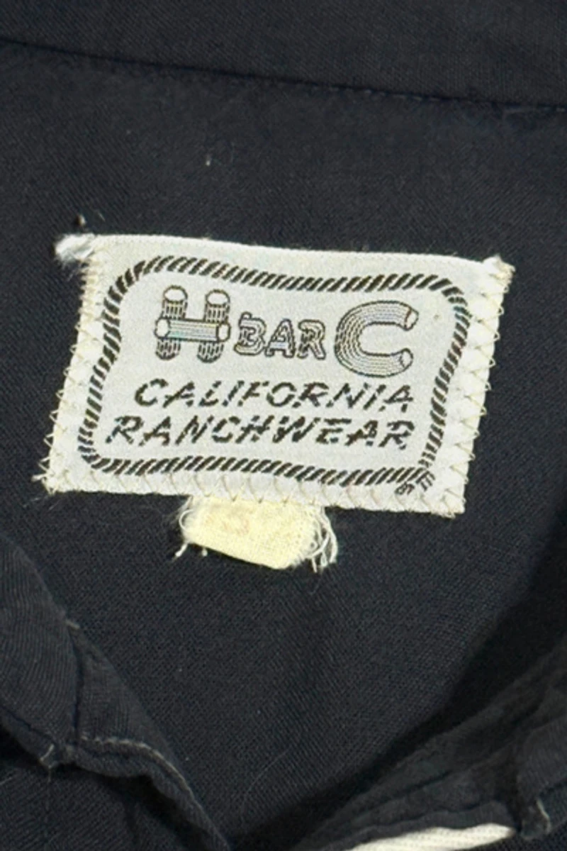 Vintage 1950's H Bar C Chainstitched Western Pearl Snap Shirt