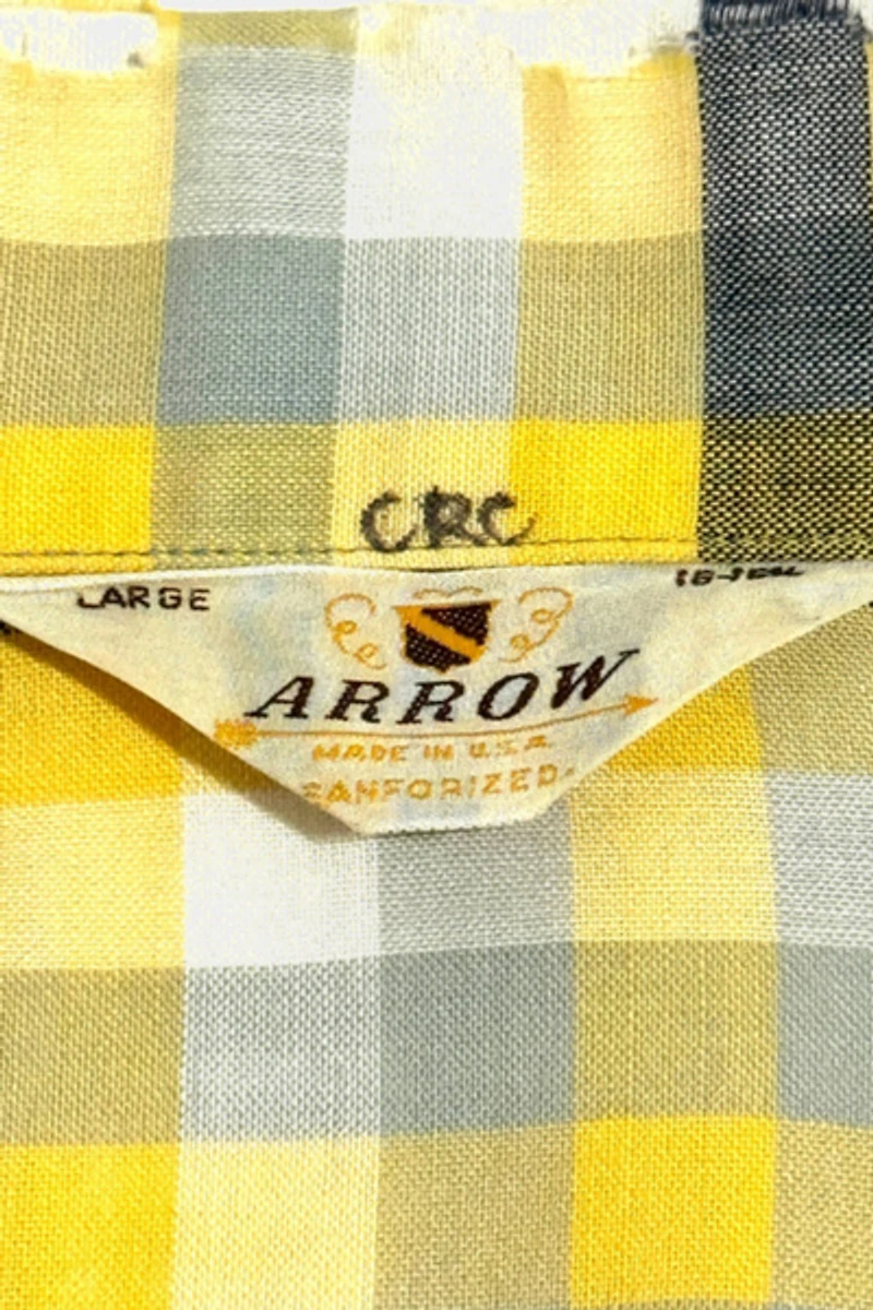 Vintage 1940’s Arrow Cropped Selvedge Plaid Shirt