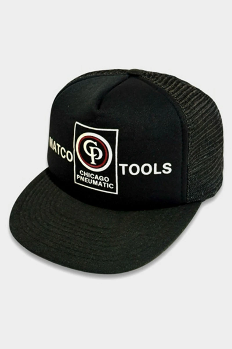 Vintage 1970's Matco Tools Black Foam & Mesh Trucker Hat