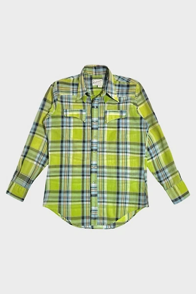 Vintage 1970’s Rockmount Ranch Wear Plaid Western Pearl Snap Shirt