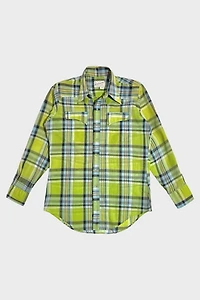 Vintage 1970’s Rockmount Ranch Wear Plaid Western Pearl Snap Shirt