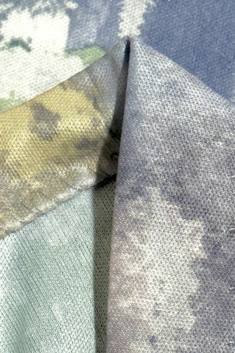 Vintage 1970’s Lilly Daché Pastel Brush Stroke Printed Shirt
