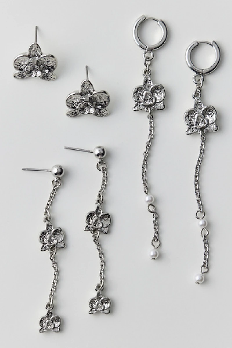 Lotus Dangle Earrings Set