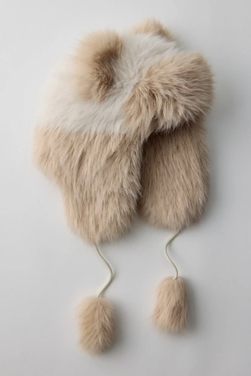 Plush Faux Fur Ear Trapper Hat
