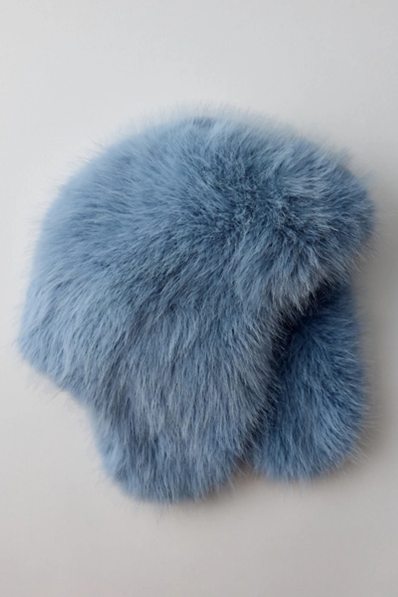 Fuzzy Faux Fur Trapper Hat