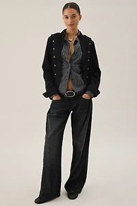 BDG Joanna Tailored Side-Tie Button-Down Shirt