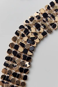 Cheetah Metal Scarf Necklace