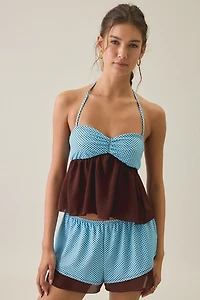 Dippin Daisys Linger Halter Neck Tie-Back Babydoll Top