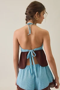 Dippin Daisys Linger Halter Neck Tie-Back Babydoll Top