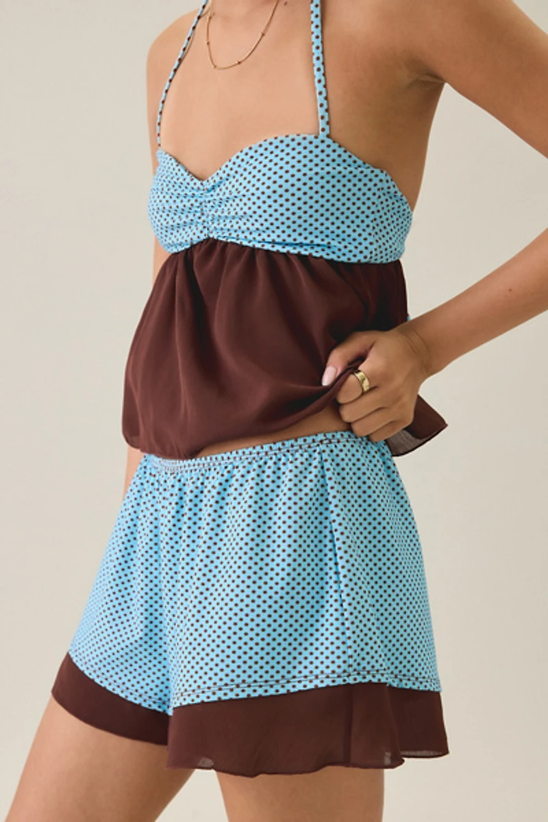 Dippin Daisys Coffee Date Flutter Mini Shorts