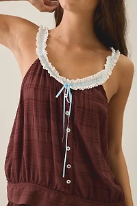 Dippin Daisys Blonde Roast Ruffle Lace Trim Cami