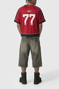 Aelfric Eden Boxy V-Neck Panel Jersey Tee