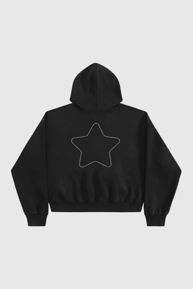 Aelfric Eden Boxy Rhinestone Star Pullover Hoodie