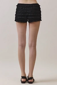 Personal Code Dahlia Ruffle Micro Shorts
