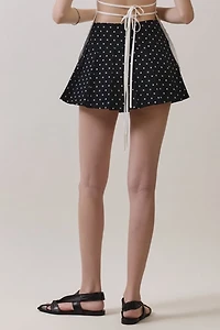 Personal Code Mabel Polka Dot Pleat Mini Skort
