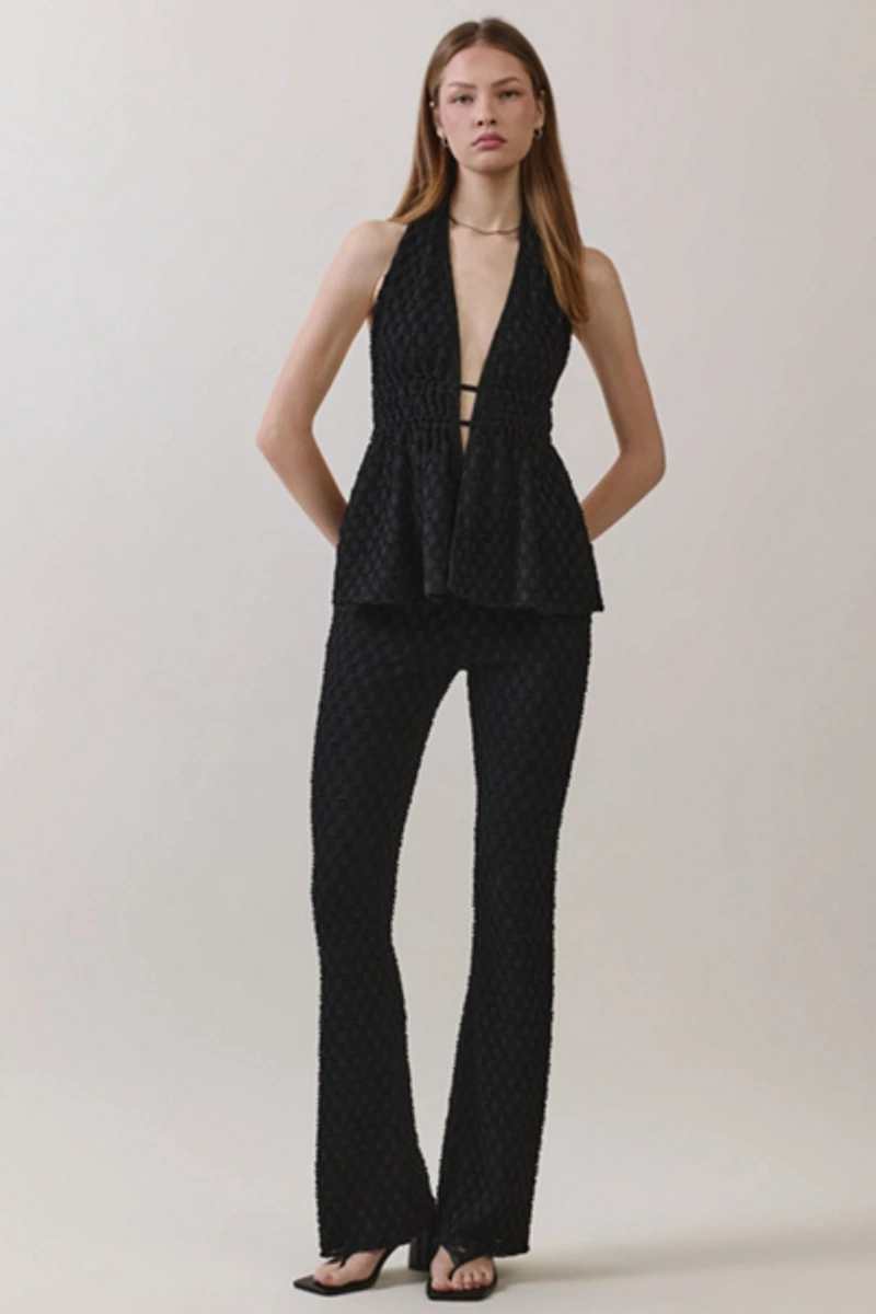 Personal Code Gemma Textured Halter Top