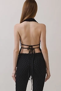Personal Code Gemma Textured Halter Top