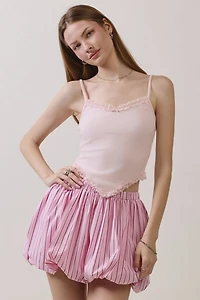 Personal Code Anya Lace Trim Ribbed Tank Top