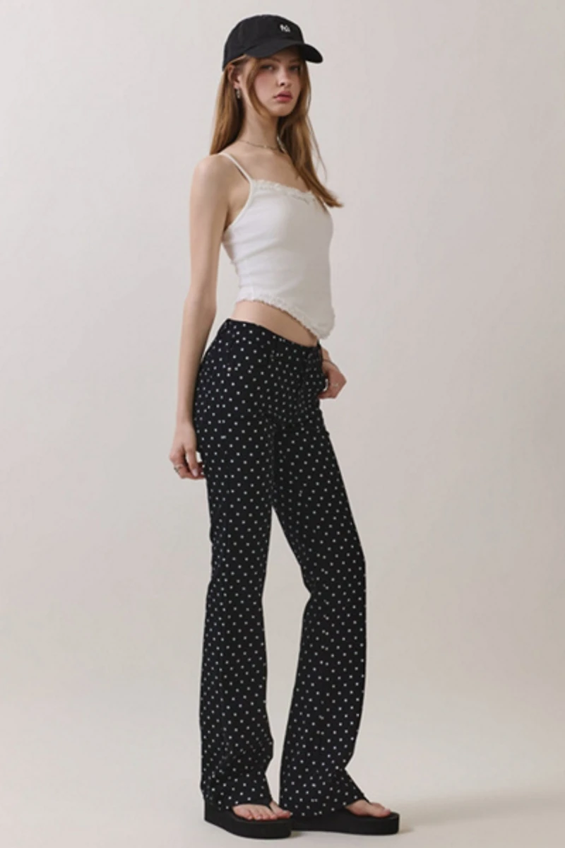 Personal Code Mabel Polka Dot Bootcut Pants