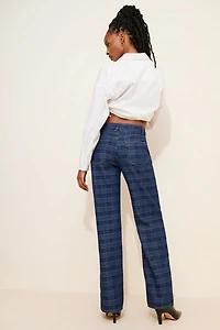 Lioness Top Model Plaid Jeans