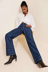 Lioness Top Model Plaid Jeans